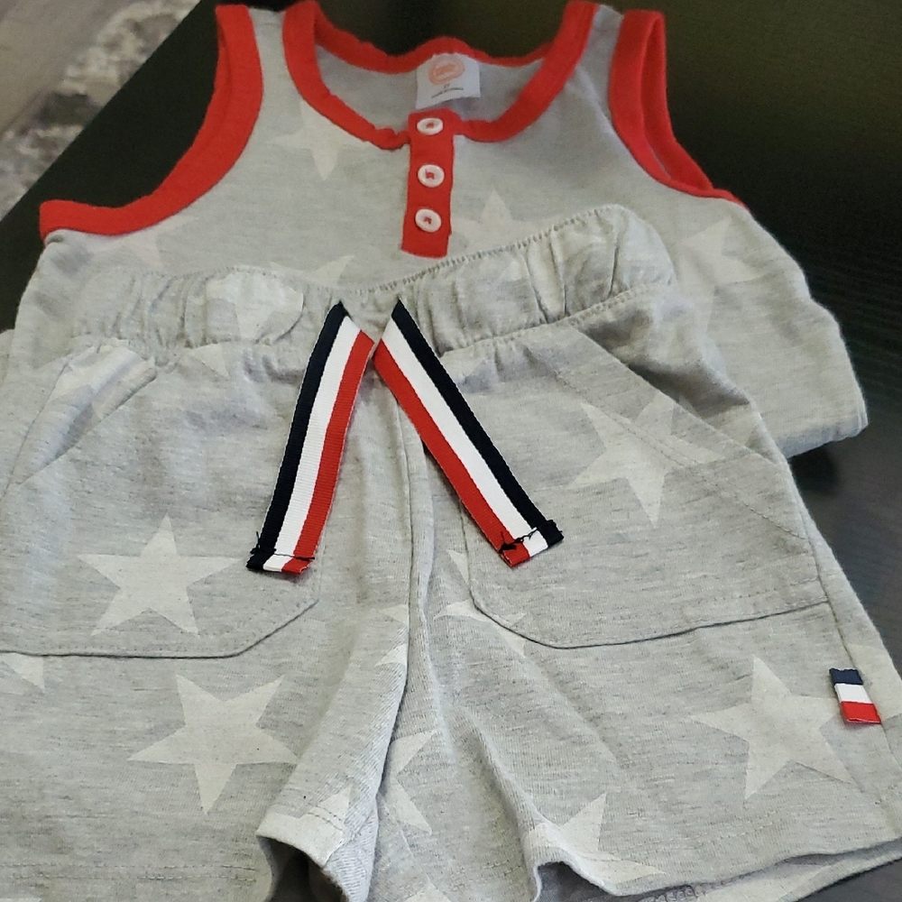Wonder Nation Gray and Red Tank Top